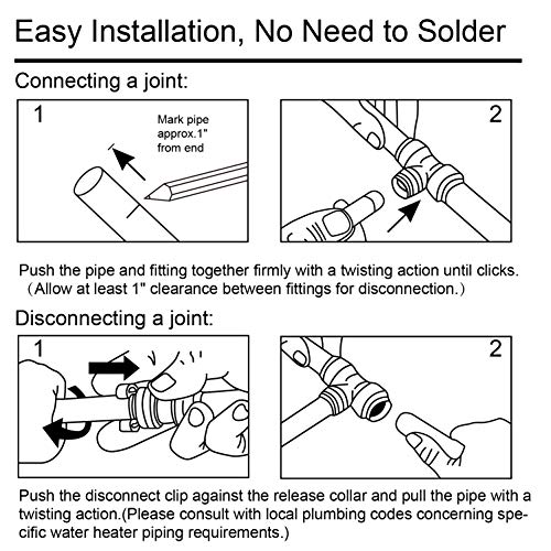 image for SUNGATOR 1/2-Inch 90-Degree Elbow, Push Fit Elbow Plumbing Fittings, B