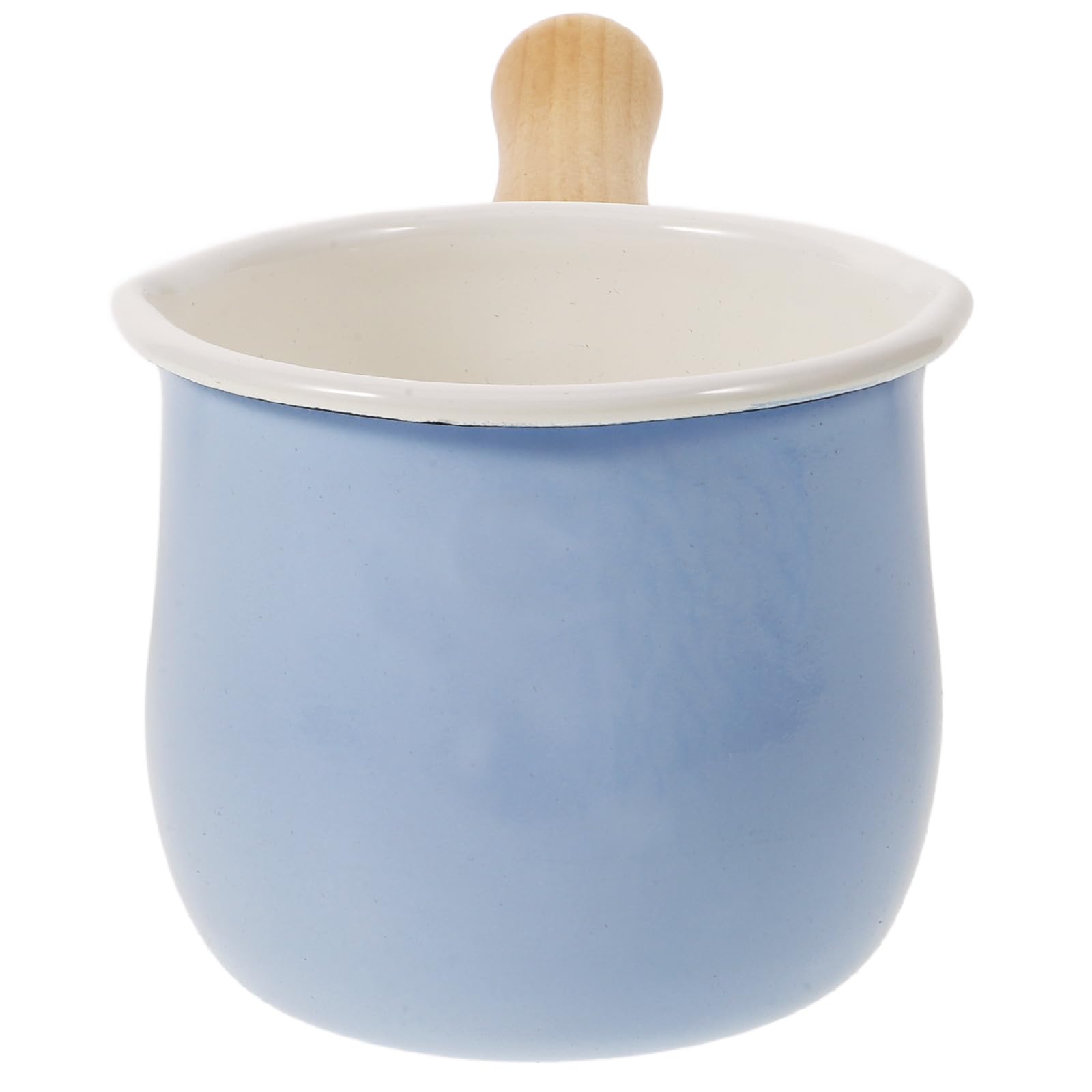 ABOOFAN Olla de Leche Esmaltada Azul 10 Cm Mini Cacerola Multifunción Antiadherente Mango Ergonómico para Cocina y Preparación de Alimentos Infantiles