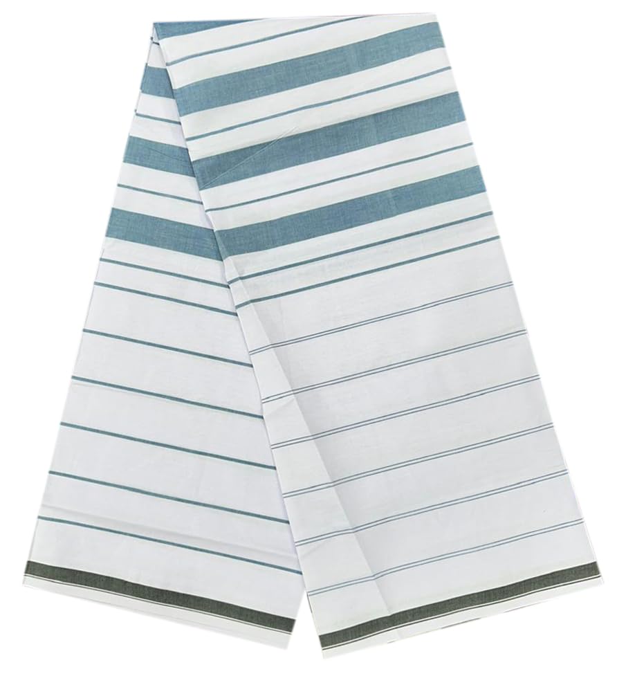 Men's Pure Cotton Unstitched Lungi Light Weight, Comfort and Attractive hcr25 (2.25 Meters) (XL Size)