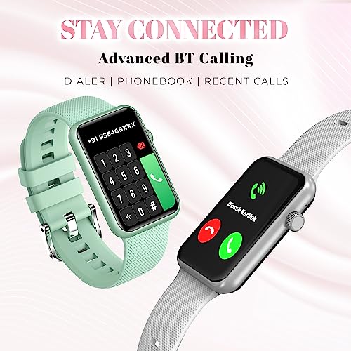 Image of GIZMORE Slate 1.57 inch AOD Display | AI | Sports Modes | SpO2, BT Calling Smartwatch (Green)