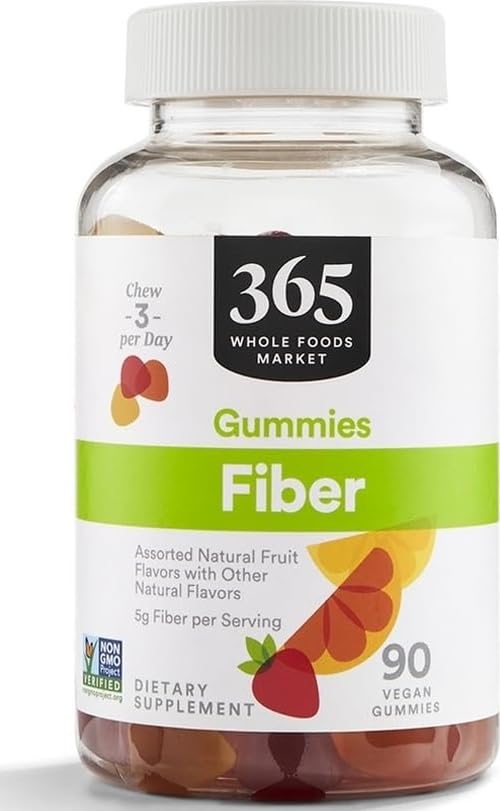 365 by Whole Foods Market, Fiber Gummies, Assorted Natural Fruit Flavors, 90 Count - image 1