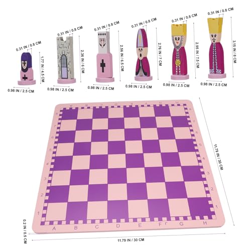 Jeu d'échecs éducatif en bois pourpre YARNOW avec échiquier pliable