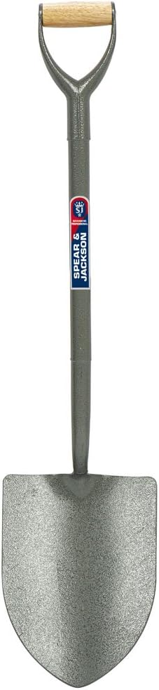 Spear & Jackson Steel Tubular Shovel for Landscaping, Gardening, Contractor, DIY, Trenching, Outdoor Tasks