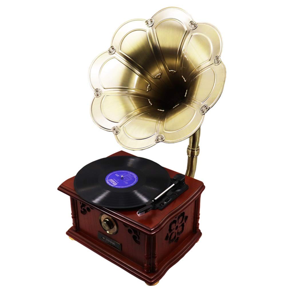 Vintage Bluetooth Lautsprecher mit Plattenspieler Design für Retro Musikerlebnis