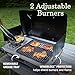 Coleman Tabletop 2-in-1 Grill & Stove with 2 Adjustable Burners, Propane Grill/Stove with Push-Button Starter, Wind Guards, Grease Tray, & 20,000 BTUs of Power for Camping, Tailgating, & More