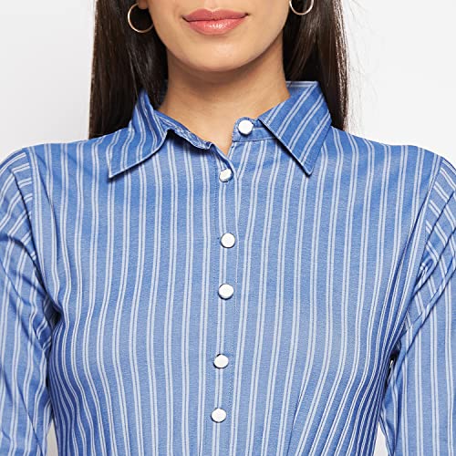 Image of CAMEY Women Striped Cotton Dress