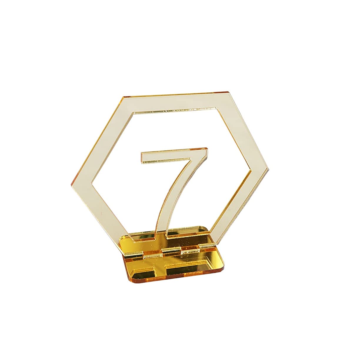 GTHTUHFD 20Pcs Wtable Numbers, 1-20 Acrylic Mirror Gold Wplace Cards, 9X10Cm Table Numbers Weddings Marriage Anniversary Events Party Supplies/1 To 20