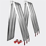 Superficie antideslizante WilTec Rampas 226cm Carga Moto vehiculo 680kg Aluminio Plegables Quads Remolque