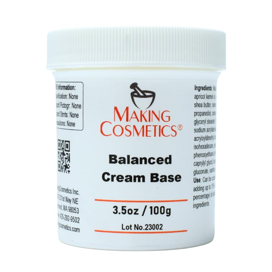 MakingCosmetics Balanced Cream Base - 3.5oz / 100g - Skin & Hair Care Ingredients