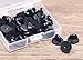 Shapenty Clutch PVC Rubber Pin Backs Keepers Replacement Uniform Badge Comfort Fit Tie Tack Lapel Pin Backing Holder Clasp (Black, 30PCS)