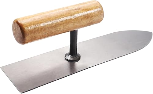 Miniatura 4 de Paleta de acabado puntiagudo de 19 × 2.0 in, mano de mampostería, herramienta de construcción de acero de 65 millones, acabado de hormigón con mango