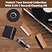 Vinyl Record Cleaning Kit: Complete 6-in-1 Record Cleaning Kit, Velvet Brush, Vinyl Record Brush Anti Static, Lps Cleaner, Record Cleaning Cloth, Label Protector, Storage Case - Revitalize Your Vinyl