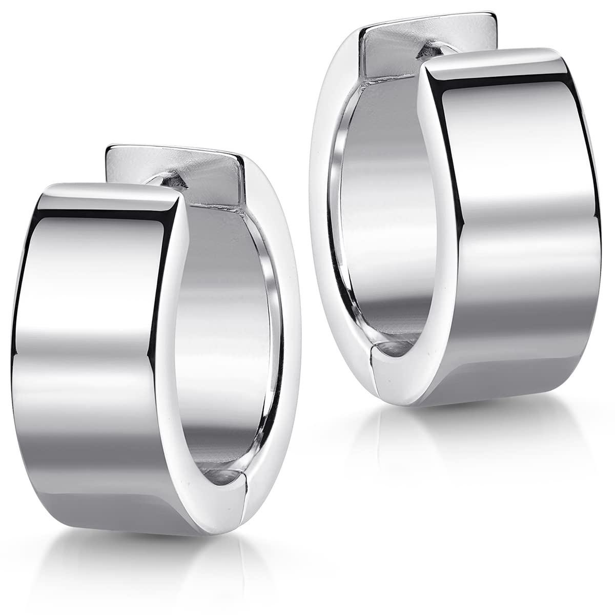 MATERIA By Matthias Wagner Orecchini A Cerchio Donna – Argento 925 Rodiato – 16,5 Mm Di Diametro