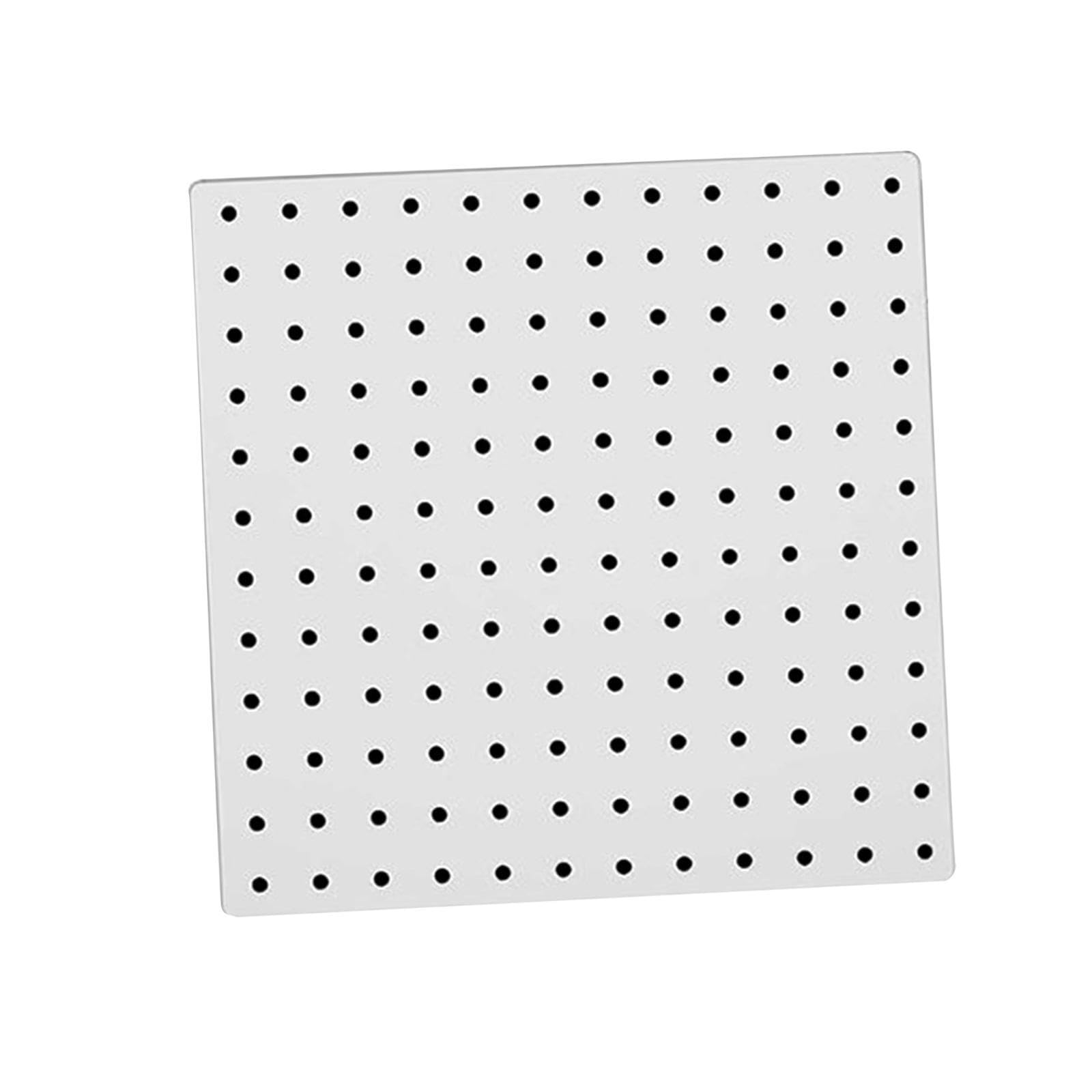 CYDZSRA Wall Mounted Metal Pegboard 12x12 Storage Organizer System Clutter Control Office Bathroom Bedroom Wall Storage Organizer Garage Bathroom Bedroom