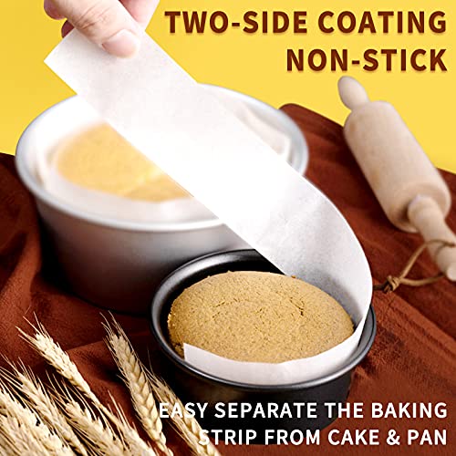 Baking Parchment Paper Side Liners - Baking Strips Roll For Round Cake Pans, Cheesecake Springform Pan, Non Stick Pan Lining Paper 3.15In X 164Ft, Pre-Cut Heat Resistant Kitchen Paper #TOP2