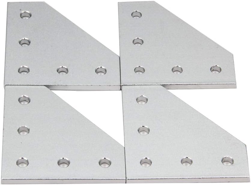 Zeberoxyz 4PCS/Kit Silver L Shape Corner Bracket Plate with 20PCS M5 Screws,20PCS M5 T-Nuts - Image 3