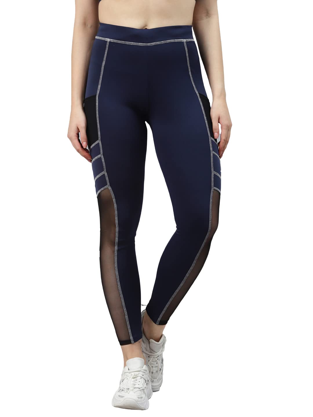 BLINKIN Pantalones deportivos ajustados de mezcla de poliéster para mujer