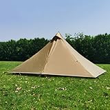 Tienda piramidal salvaje Camping pirámide tienda ultraligera equipo al aire libre refugio para senderismo diseño impermeable con características de montaje rápido (marrón)