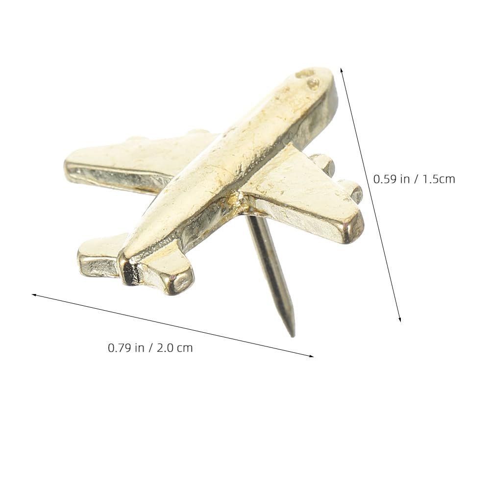 NUOBESTY 30Pcs Aircraft Push Pins Metal Airplane Thumb Tacks for Cork Board Photo Wall Office Home Decoration and Map Marking - Image 2