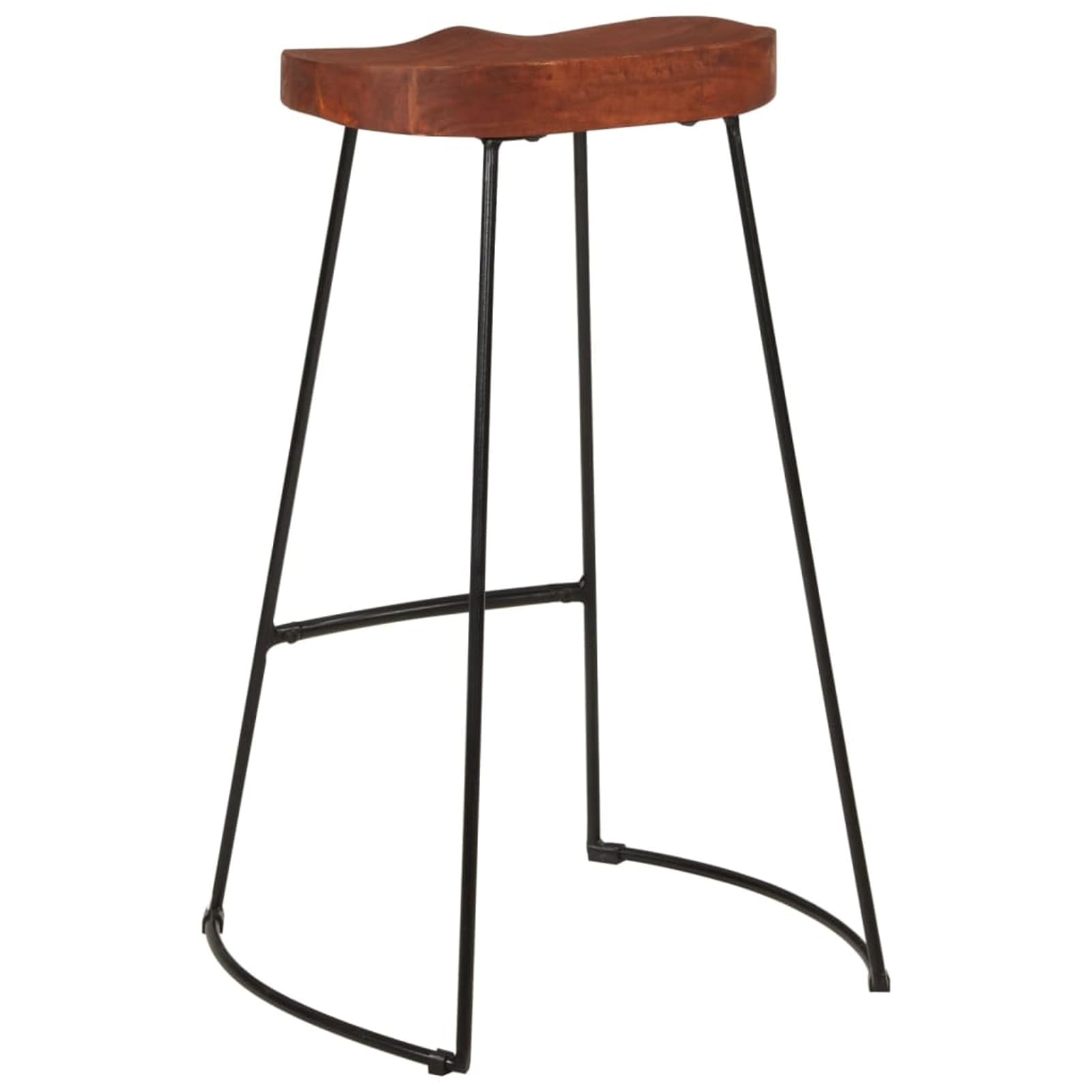 Homgoday Taburetes de bar Gavin 2 unidades 50 x 40 x 78 cm madera maciza de mango, silla de oficina, silla de oficina, silla de escritorio para salón dormitorio