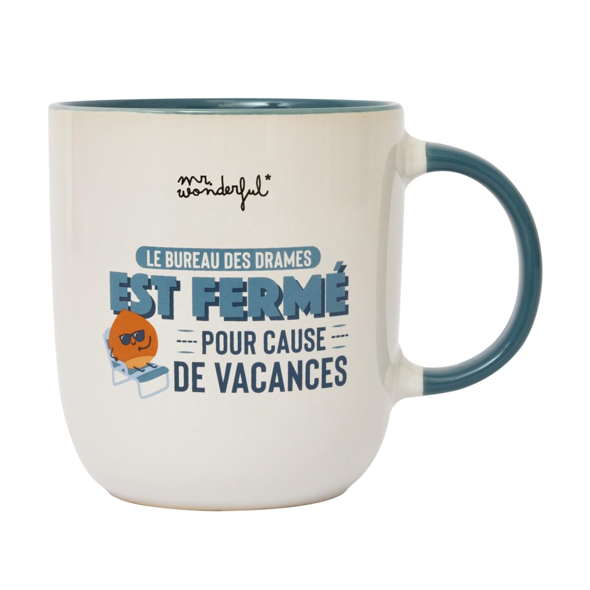 Mr. Wonderful - Mug - Drama Office is Closed Due to Holidays - Ceramic Mug with Funny Message