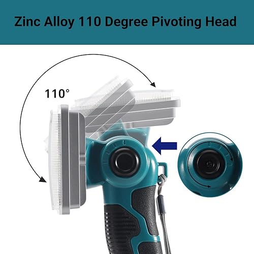 Miniatura 2 de Linterna inalámbrica de 2000LM para batería de iones de litio Makita LXT de 18 V, foco LED recargable con puerto USB, luz de trabajo LED de 9 W para