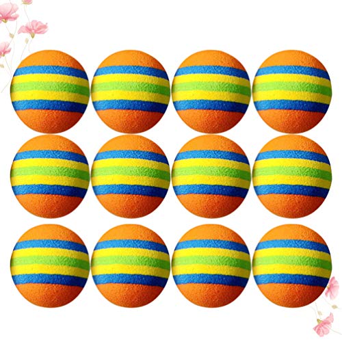 Tomaibaby 12 Stks Regenboog Schuim Golf Training Ballen Huisdier Golfbal Training Sportballen Voor Honden Huisdier… - Image 8