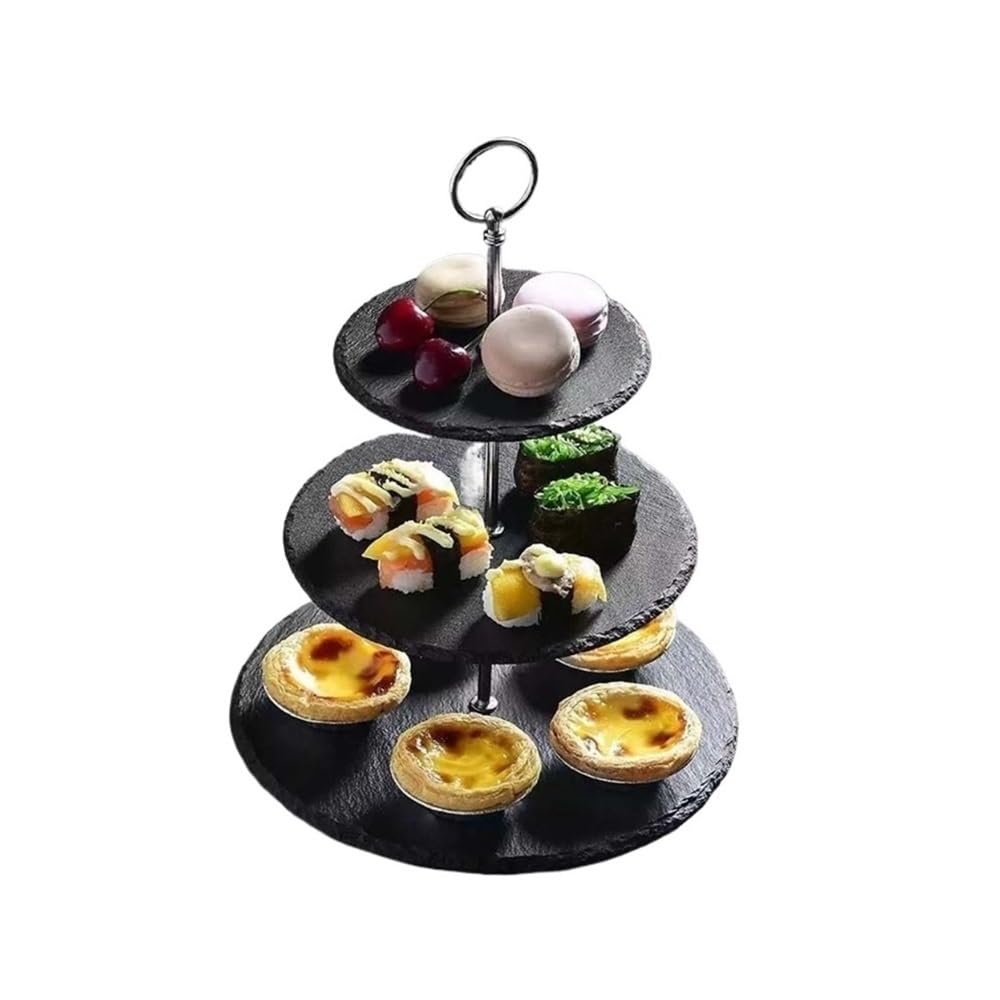 Présentoir à desserts de mariage à 3 niveaux avec cloche pour conserver la fraîcheur