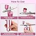 Airbrush Kit with Compressor, Bornbyme Airbrush for Nails Paint Sprayer DIY Air Brush Spray Gun for Painting, Ombre Nails, Makeup, Cake Baking, Barber and Tattoo, Black