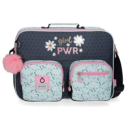 Cartera Escolar Enso Girl Power  Azul  38x28x6 cm