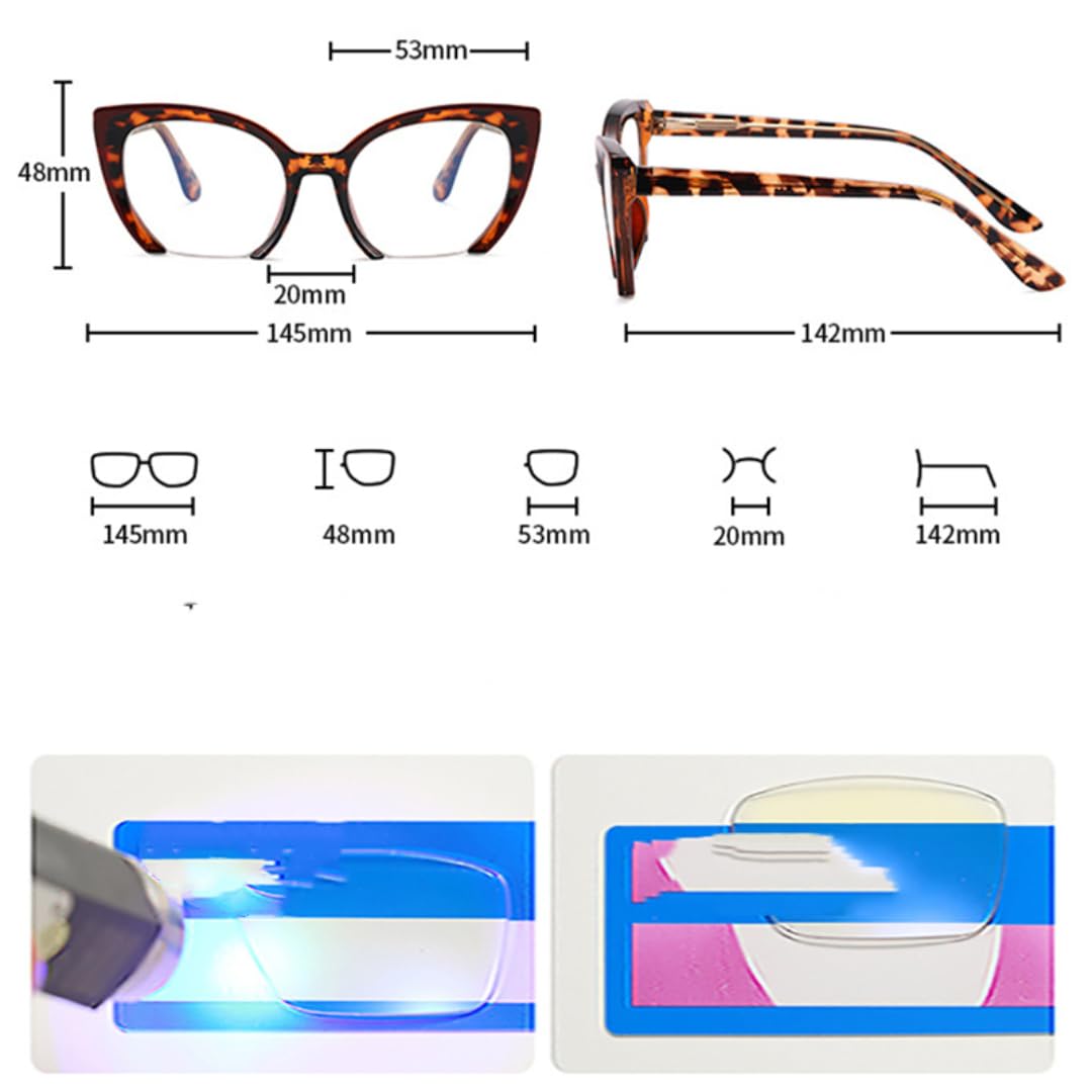 Montature per occhiali da sole retrò Cat Eye da donna, semi-senza montatura, montature per occhiali da uomo alla moda