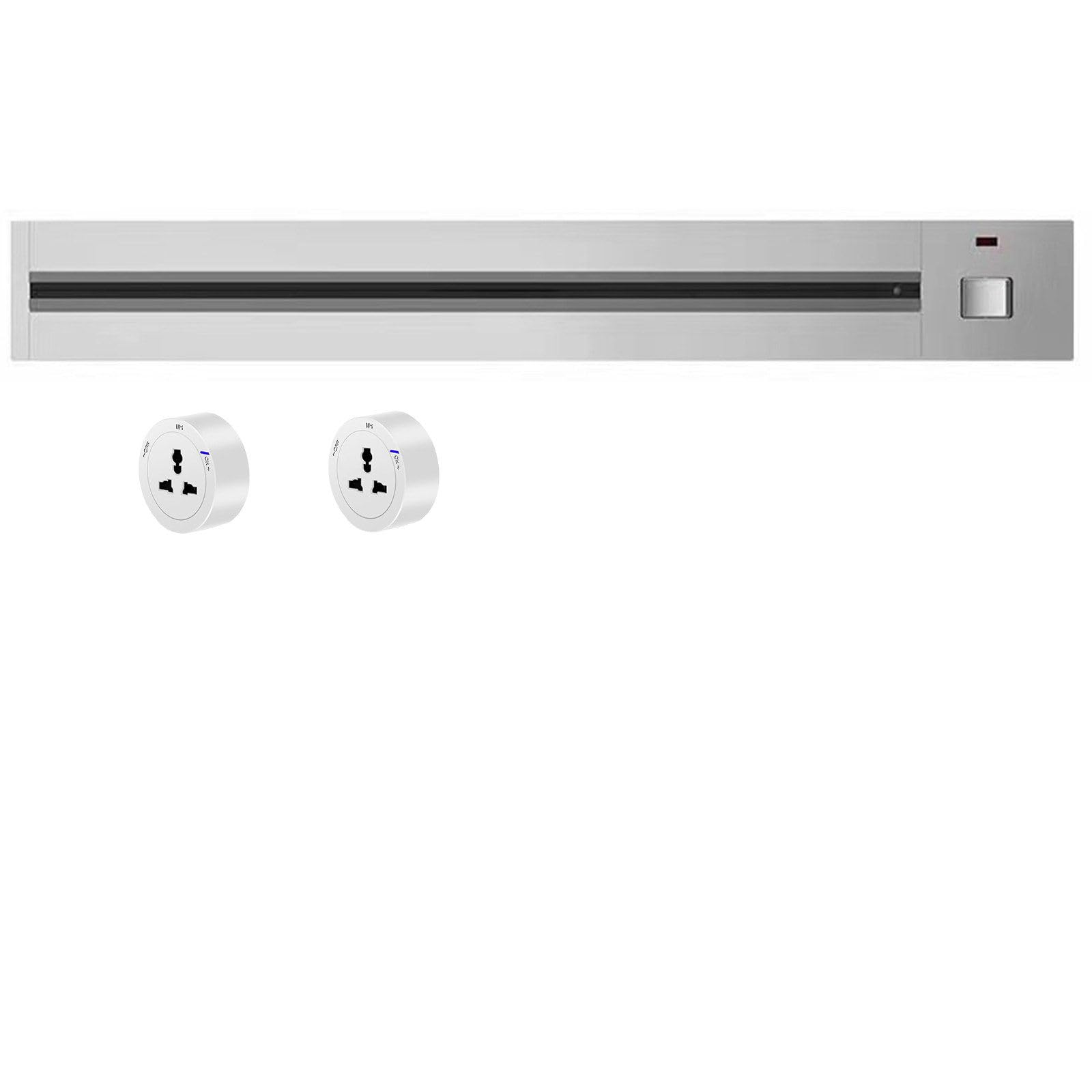 Zócalos de riel eléctrico para Cocina, Superficie extraíble, Enchufe Deslizante montado en la Pared, múltiples Tomas de Mesa,White-40cm