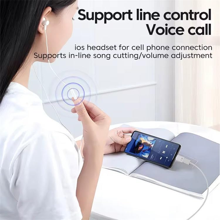 Image of AutoStory USB C to Lightning Audio Earphone Converter Adapter, USB C Male to Lightning Female Headphone HiFi Converter for iPhone 17 /16 /15 Support Call /Listen to Music /Remote Control /Microphone