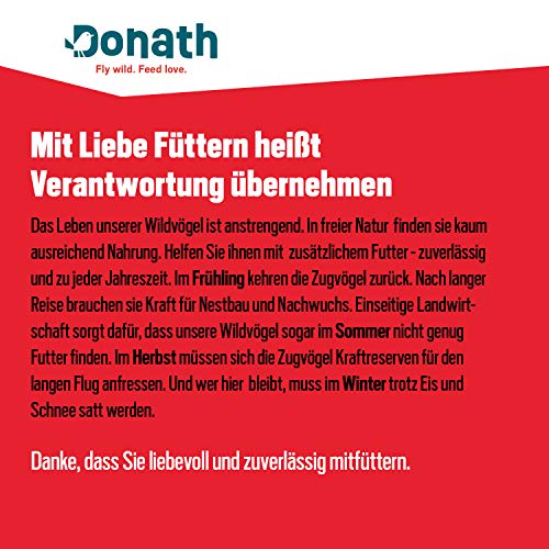 Donath Energie Mix - reich an hochwertigem Insektenfett - die ausgewogene Mischung - wertvolles Ganzjahres Wildvogelfutter - aus unserer Manufaktur in Süddeutschland - 1 Kg