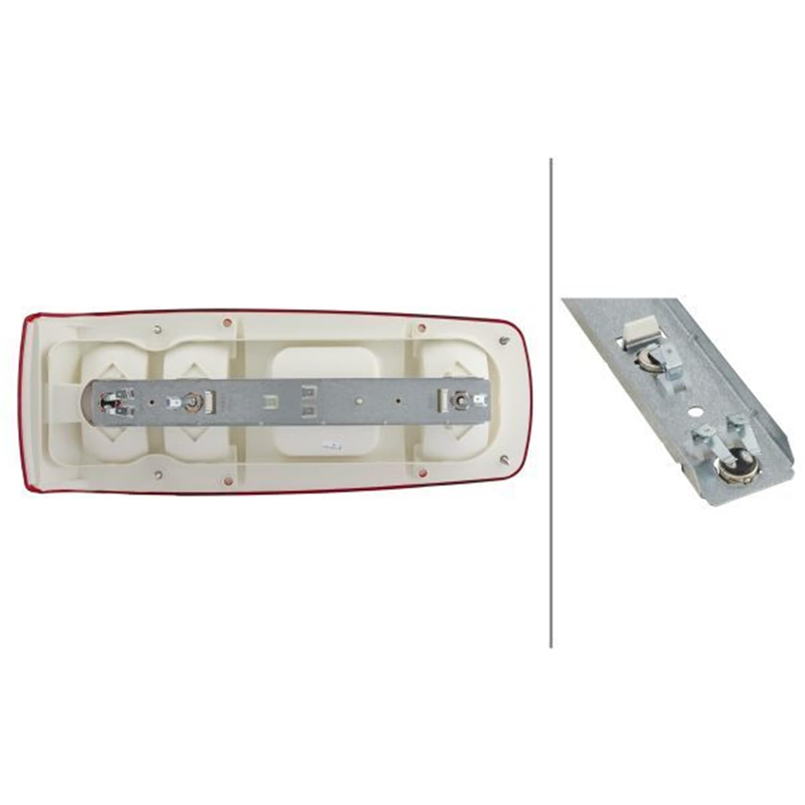 Wohnwagen Rückleuchten HELLA Rücklicht 2VP 007 502-041 Für Anhänger: ECE-geprüft, 12V, Mit Brems- & Blinklicht, Rechts Rücklicht Für Anhänger Waagerechte Befestigung