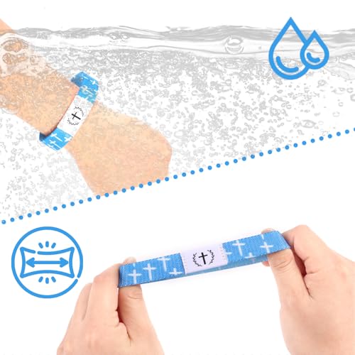 4pcs Bible Bracelets, Scripture Verse Bracelets with NFC Scan Christian Wearable Elastic Jesus Wristbands for Women Men Inspirational Bible Bands Gifts(4 Colors)4