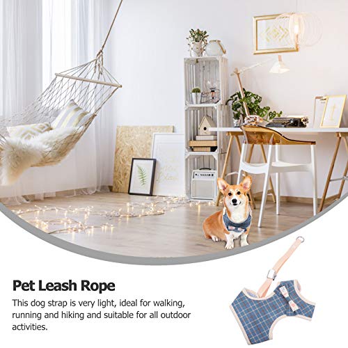 TEHAUX Correia de puxar arnês de cachorro 1 unidade Arreios de colete Corda de puxar ajustável