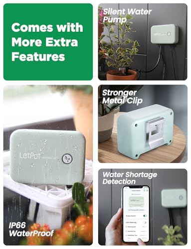 LetPot Automatic Watering System for Potted Plants, [Wi-Fi & App Control] Drip Irrigation Kit System, Smart Plant Watering Devices for Indoor Outdoor, Water Shortage Remind, IPX66, Green - Thumbnail 7