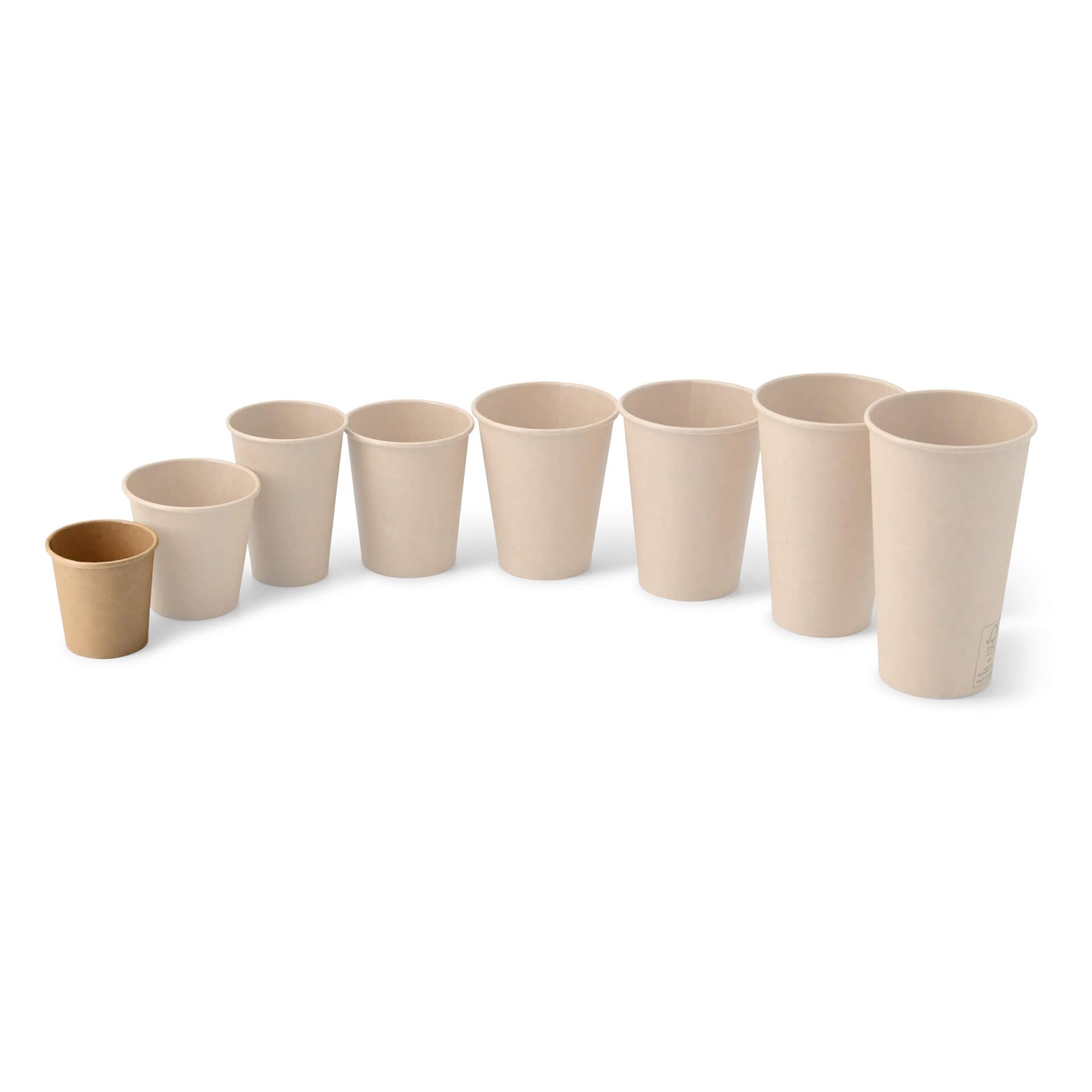 BIOZOYG 100 Stück Kaffeebecher Pappbecher 100ml / 4 oz Ø 62 mm braun - Einwegbecher plastikfrei - Becher aus nachhaltiger Forstwirtschaft - Kaffeebecher Einweg