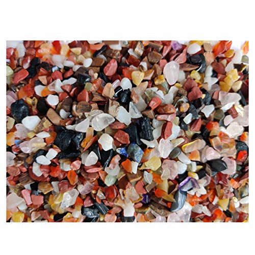 Image of Healing Crystal Chips for Vastu Natural Multi Color Chips Stone 50 Gm Multi Color Crystal Stone Chips Dust Raw Rough Stone For Reiki Healing Meditation