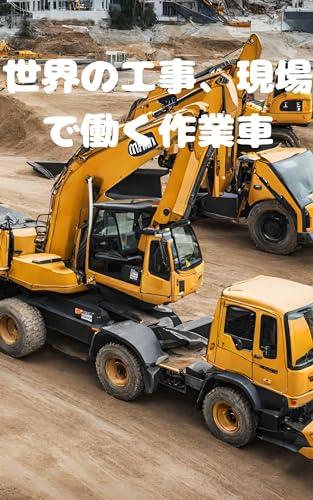 世界の工事、現場で働く作業車