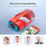 Upgraded VR Headset for Nintendo Switch & Switch OLED Model, Switch VR Virtual Boy Games Glasses with Adjustable HD Lenses and Head Strap with Rotary Button, Labo VR for Switch Accessory(Orange&Blue)