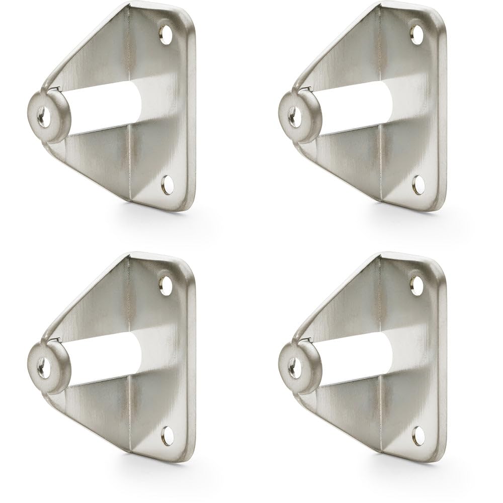 4 Pack - Folding Sliding & Slab Door Handle Adapter - Knobs & Pulls - Satin Nickel
