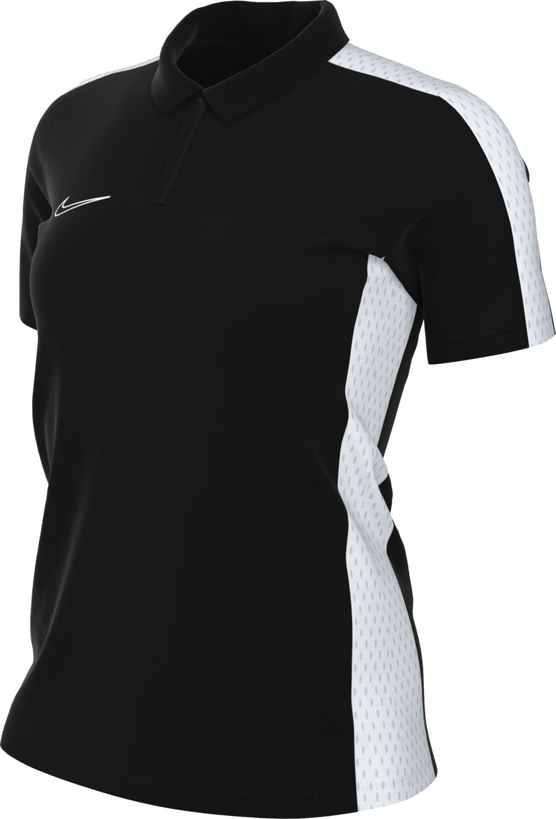 Nike Women's Black/White/White W Nk Df Acd23 Polo Ss Shirt, L