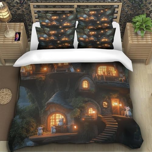 Drap de couette cabane suspendue microfibre pour chambre d'adolescent - 5