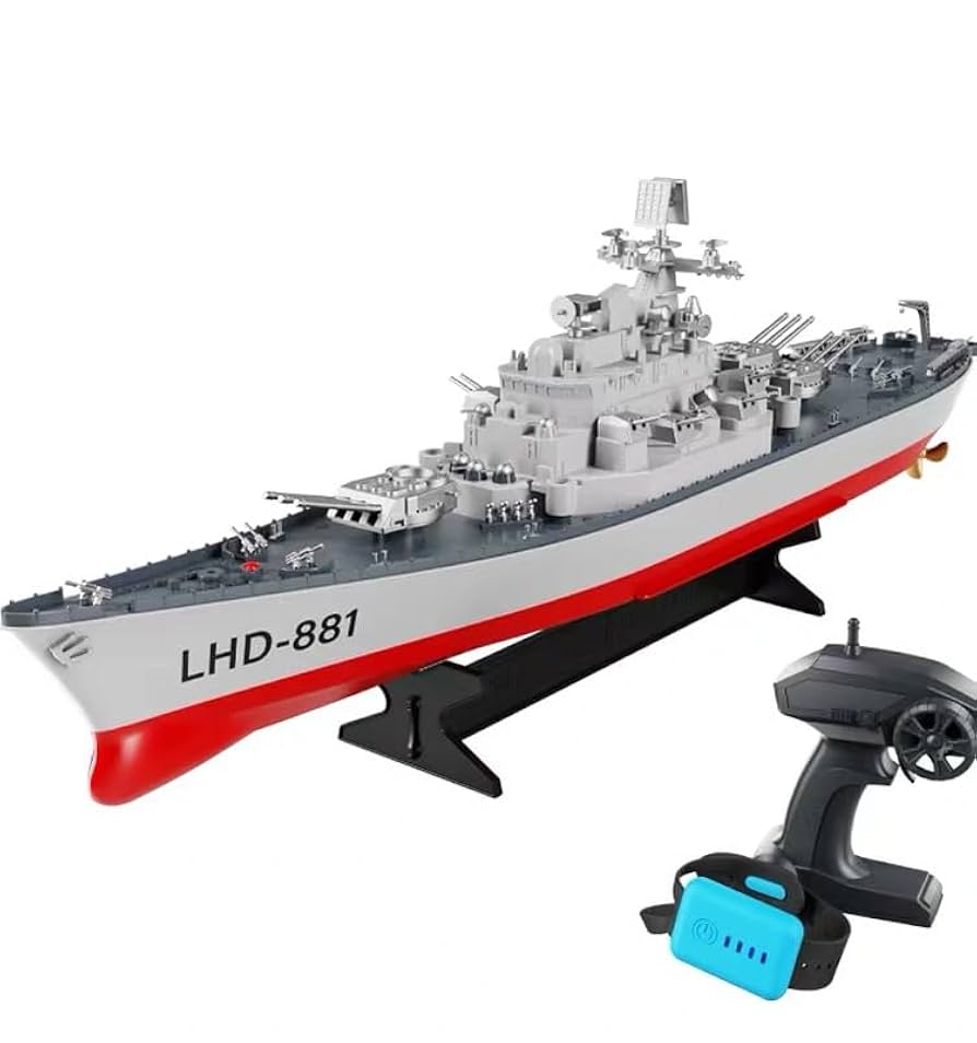 Amazon.co.jp: HJLXMF 1/390 RC 軍用戦艦ボート 2.4 グラム
