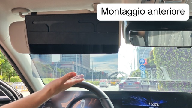 JGGDDU Estensore parasole polarizzato per auto, lente parasole PC anti-riflesso, estensore visiera bloccante, protezione UV e da cecità da neve, guida sicura, universale per auto SUV, nero
