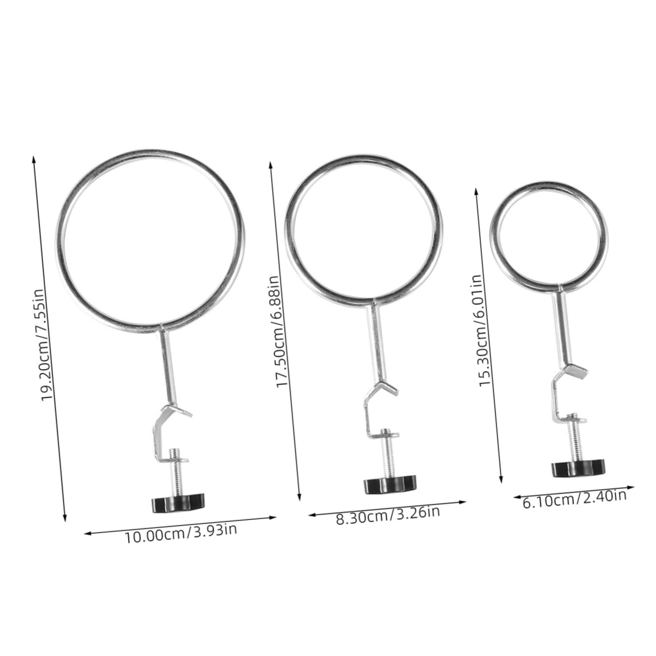 ERINGOGO 6pcs Lab Ring Stand Flask Holder Retort Support Clamp Ring for Chemistry Physics Lab