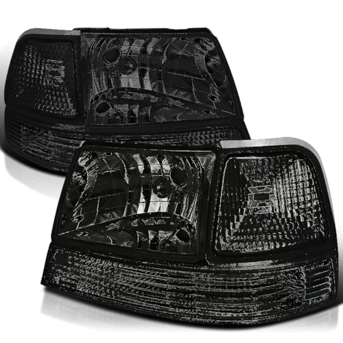 SPEC-D TUNING Smoke Headlights + Corner Lights Compatible with 1998-2000 Ford Ranger L+R Pair Assembly