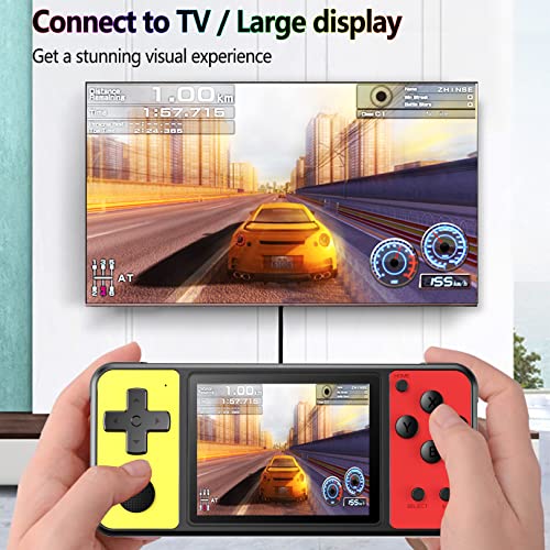Great Boy Handheld Game Console For Kids Aldults Preloaded 270 Classic Retro Games With 3.0'' Color Display And Gamepad Rechargeable Arcade Gaming Player (Black Yellow) #TOP3